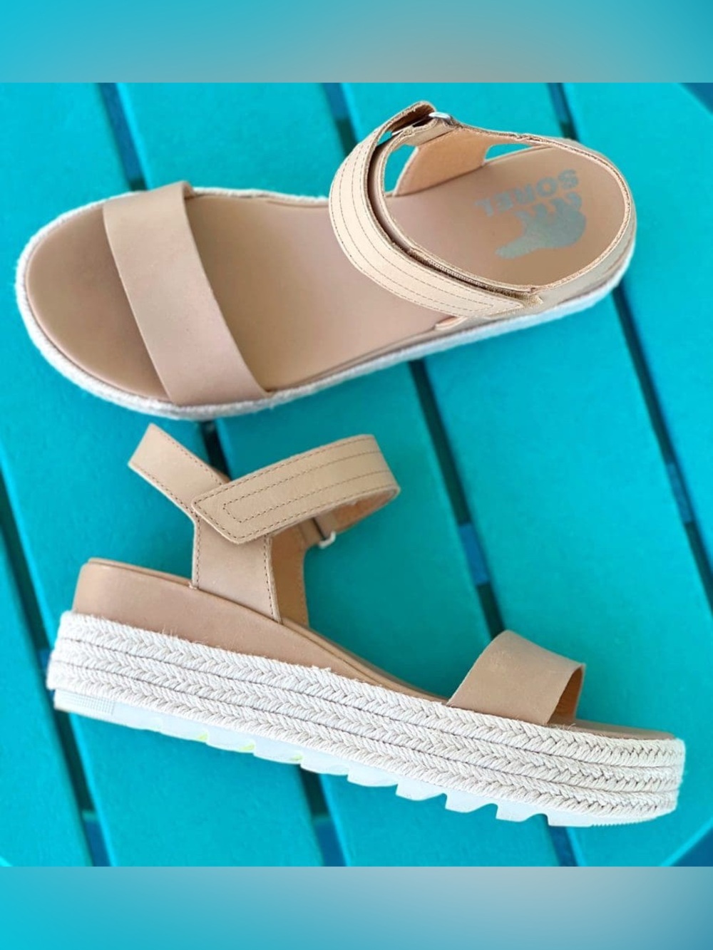 SOREL Flatform Platform Jute Tan Sandal Size 9.5